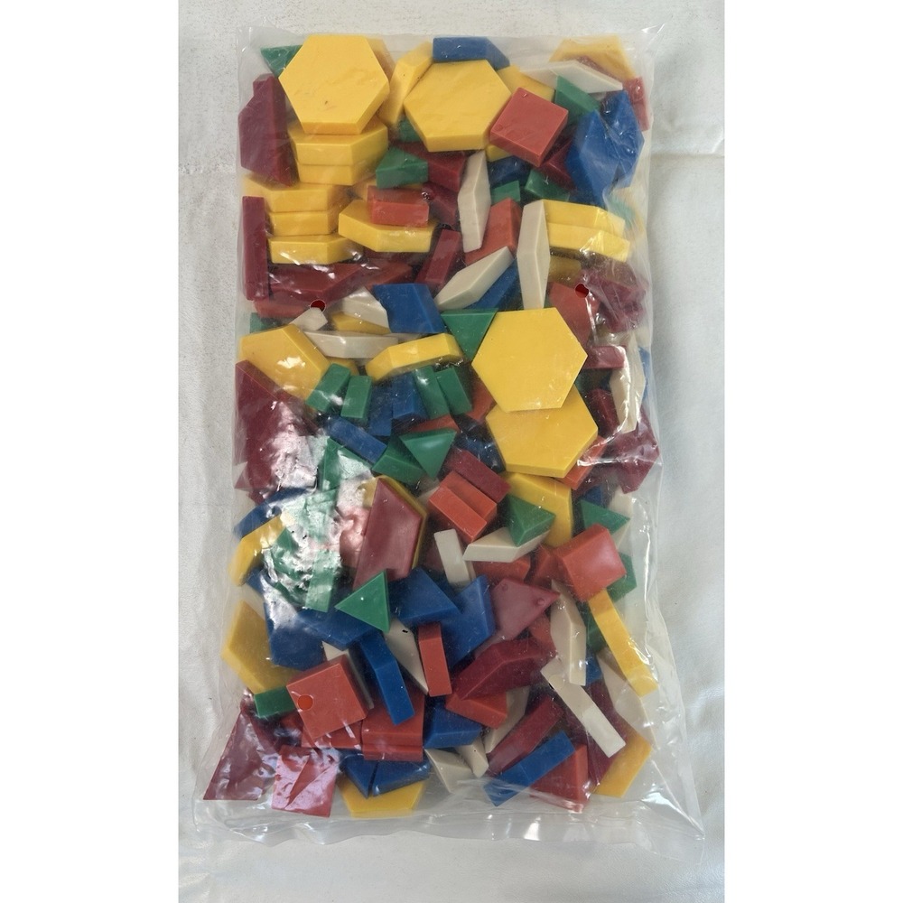 New! Geometric Pattern Blocks for Educational Shape-Matching Puzzles 155 blocks